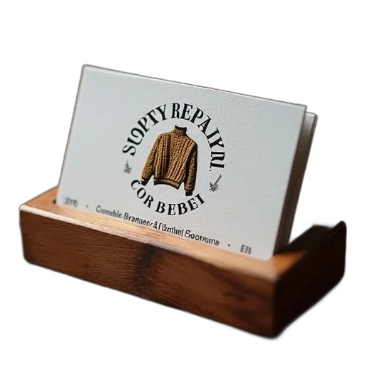 wooden, business, card, holder transparent PNG cut-out
