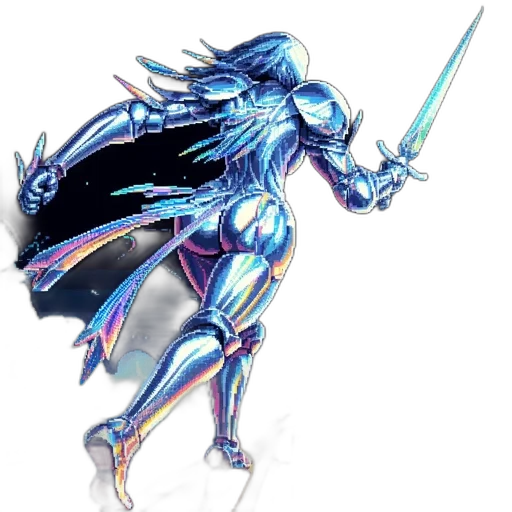 sword, dragon, staff, weapon, concept art, vaporwave, fantasy art, pixel art transparent PNG cut-out