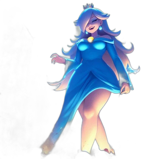 dress, crown, creature, staff, concept art, pixel art, fantasy art, 3d render transparent PNG cut-out