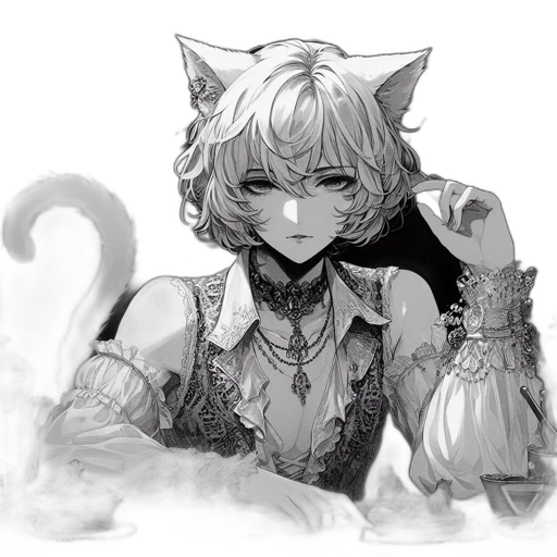 staff, jewelry, mask, weapon, fantasy art, concept art, pencil sketch, anime transparent PNG cut-out