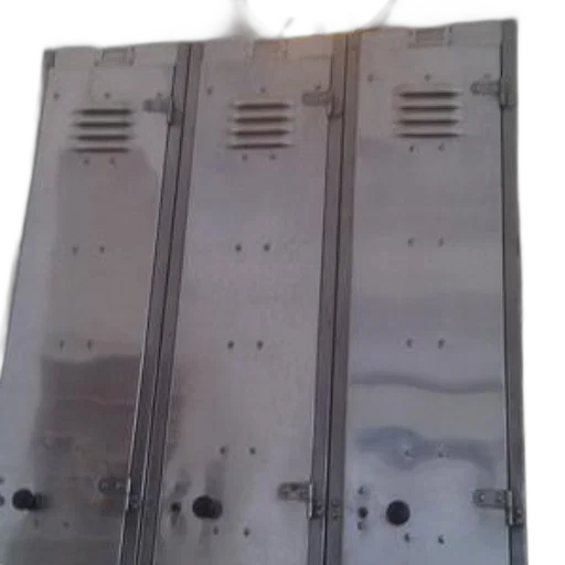 weapon, robot, building, three, metallic, lockers, vents, clock transparent PNG cut-out