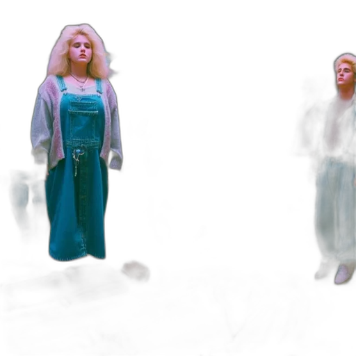 dress, 3d render, concept art, photorealistic, vaporwave, snow, outer space, fog transparent PNG cut-out