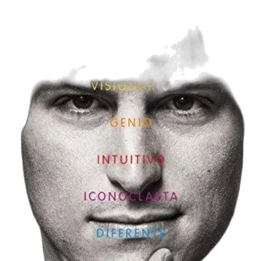 face, mask, photorealistic, black-and-white, portrait, man, words, autodidacta transparent PNG cut-out