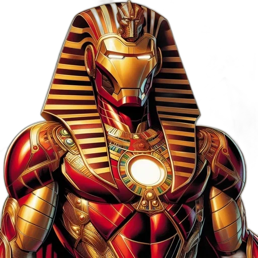 mask, jewelry, robot, comic book art, concept art, 3d render, iron, man transparent PNG cut-out