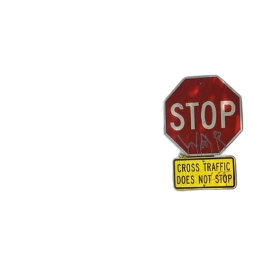 car, 3d render, pixel art, concept art, stop, sign, graffiti, front transparent PNG cut-out
