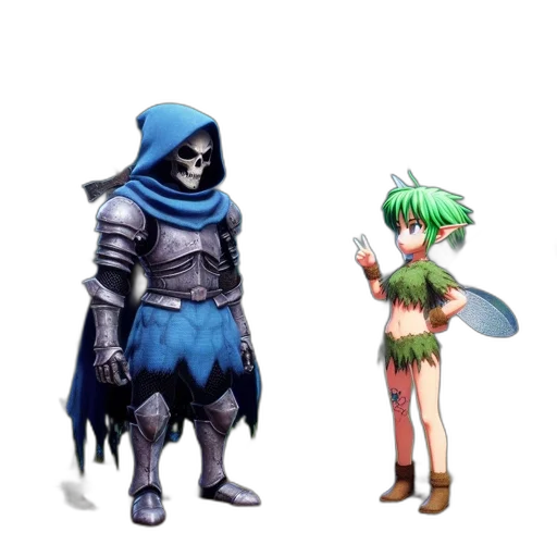concept art, pixel art, fantasy art, 3d render, green, blue, monochrome, dark transparent PNG cut-out
