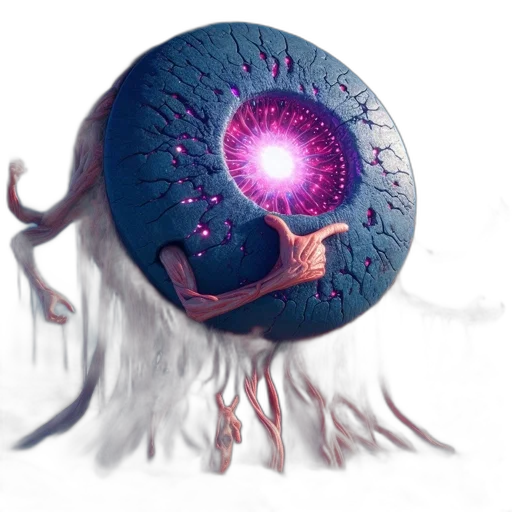 creature, mask, robot, hair, concept art, fantasy art, 3d render, pixel art transparent PNG cut-out