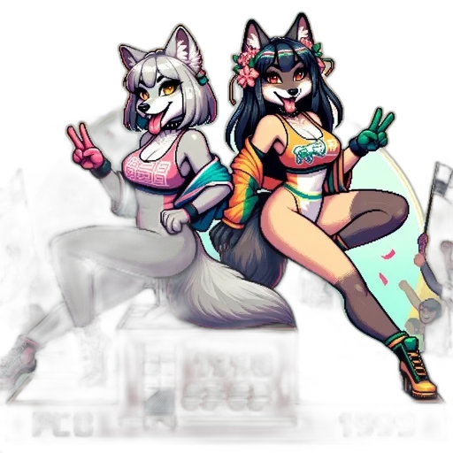 concept art, pixel art, cyberpunk, fantasy art, neon lights, fire, neon, colorful transparent PNG cut-out