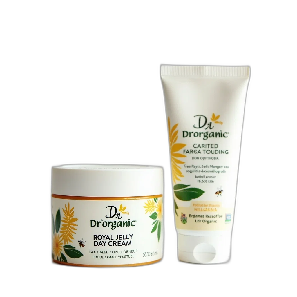 product, display, featuring, organic, royal, jelly, day, cream transparent PNG cut-out