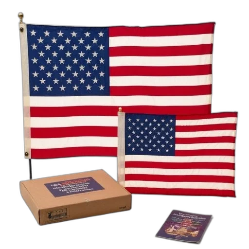 patriotic, display, featuring, large, american, flag, stars, smaller transparent PNG cut-out