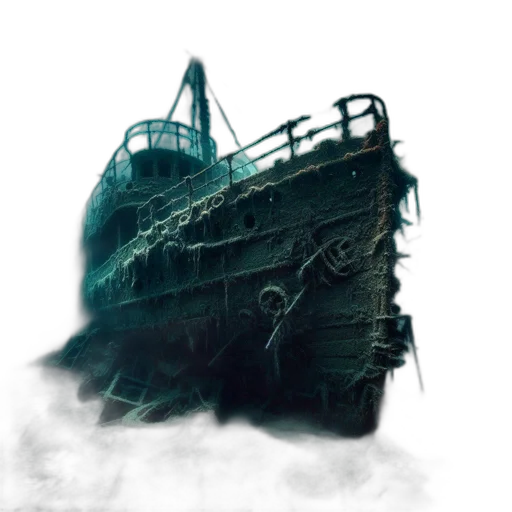 weapon, creature, concept art, fantasy art, photorealistic, watercolor, fog, underwater transparent PNG cut-out