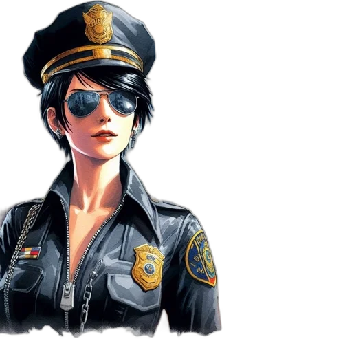 jacket, face, staff, hat, concept art, comic book art, photorealistic, cyberpunk transparent PNG cut-out