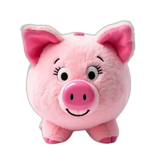 animal, mask, face, 3d render, photorealistic, pink, plush, piggy transparent PNG cut-out