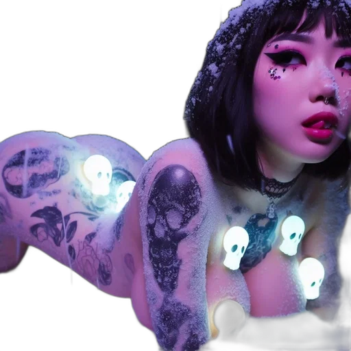 jewelry, robot, cyberpunk, concept art, 3d render, fantasy art, neon lights, outer space transparent PNG cut-out