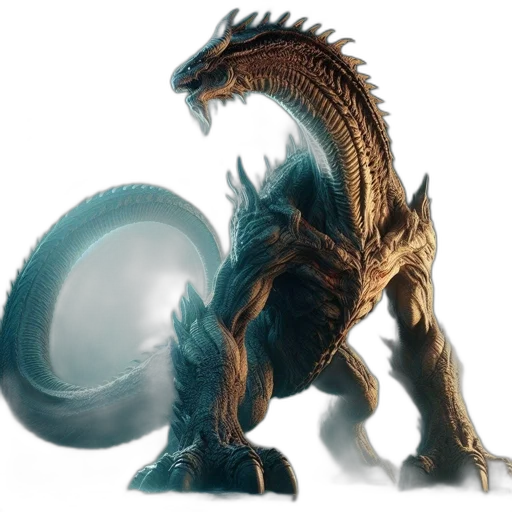 dragon, creature, animal, staff, concept art, fantasy art, 3d render, comic book art transparent PNG cut-out
