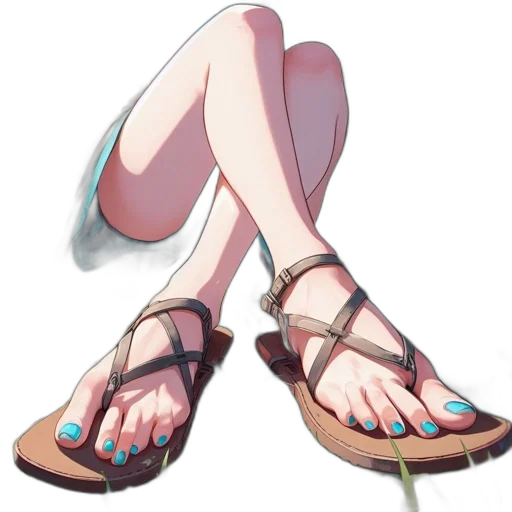 shoes, jewelry, dress, weapon, anime, concept art, vaporwave, pixel art transparent PNG cut-out