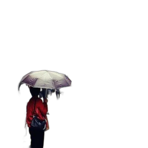 umbrella, hat, jacket, staff, pixel art, concept art, comic book art, anime transparent PNG cut-out