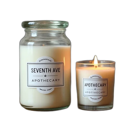 fire, glass, jar, label, reads, seventh, ave, apothecary transparent PNG cut-out