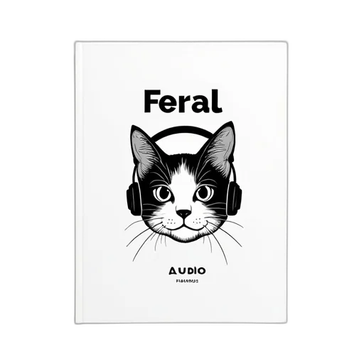 animal, white, cover, word, feral, bold, black, letters transparent PNG cut-out
