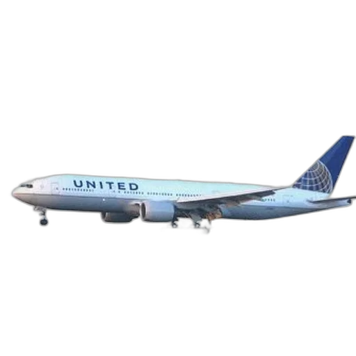 staff, photorealistic, united, airlines, airplane, taking, off, runway transparent PNG cut-out