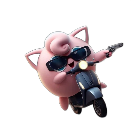 weapon, animal, robot, staff, 3d render, concept art, cyberpunk, animated transparent PNG cut-out