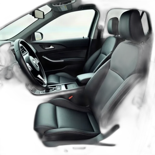 car, photorealistic, concept art, 3d render, interior, modern, black, leather transparent PNG cut-out