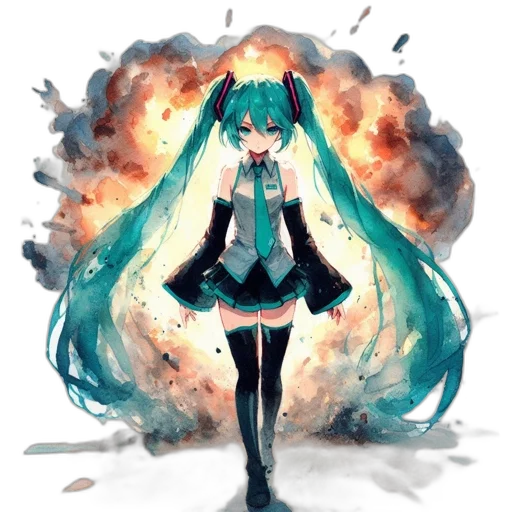 weapon, dress, dragon, hair, anime, concept art, fantasy art, pixel art transparent PNG cut-out