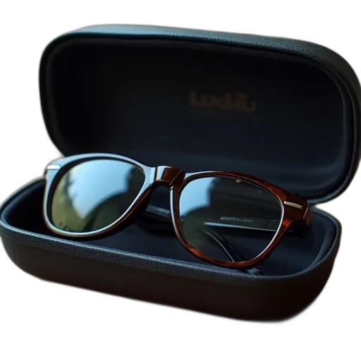 black, eyeglass, case, glasses transparent PNG cut-out