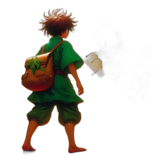 staff, concept art, 3d render, pixel art, fantasy art, green, earth tones, young transparent PNG cut-out