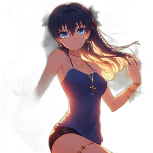 dress, sword, weapon, anime, fantasy art, cartoon, concept art, fire transparent PNG cut-out