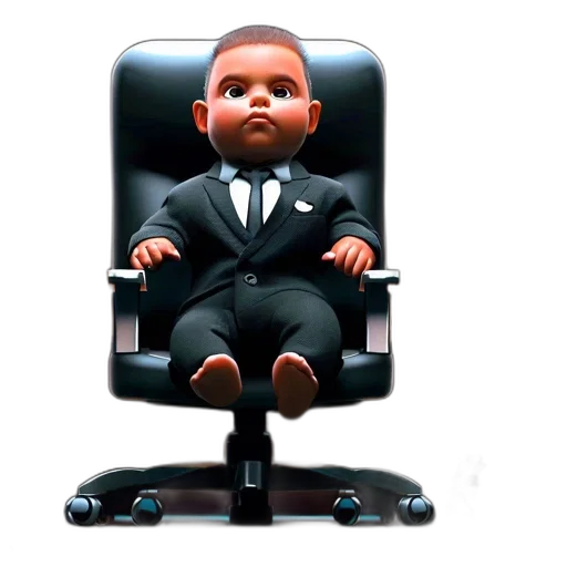 staff, furniture, 3d render, concept art, infant, business, attire, occupies transparent PNG cut-out