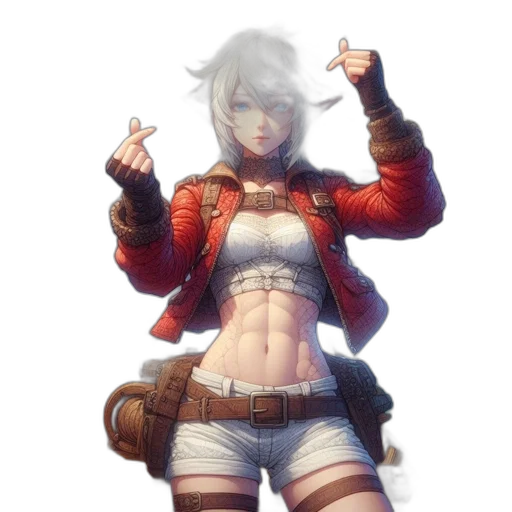 jacket, weapon, sword, staff, concept art, fantasy art, pixel art, cyberpunk transparent PNG cut-out
