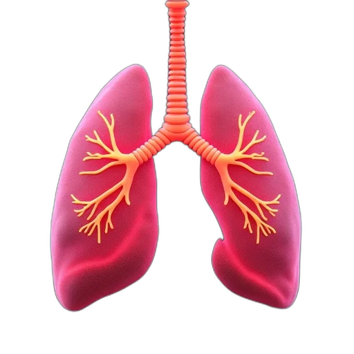 3d render, illustration, female, lungs transparent PNG cut-out