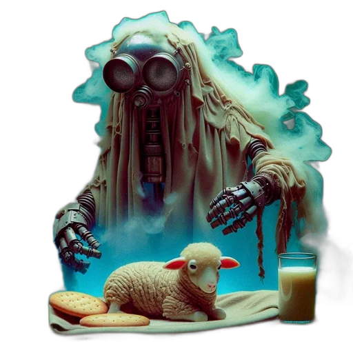 creature, robot, food, animal, concept art, 3d render, fantasy art, underwater transparent PNG cut-out