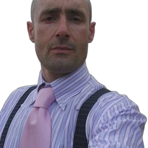staff, jacket, face, photorealistic, man, striped, shirt, suspenders transparent PNG cut-out