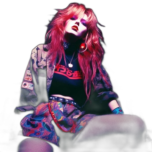 jacket, hair, dress, jewelry, photorealistic, cyberpunk, concept art, watercolor transparent PNG cut-out