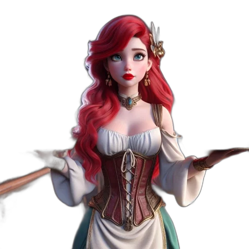staff, dress, crown, sword, fantasy art, concept art, 3d render, pixel art transparent PNG cut-out