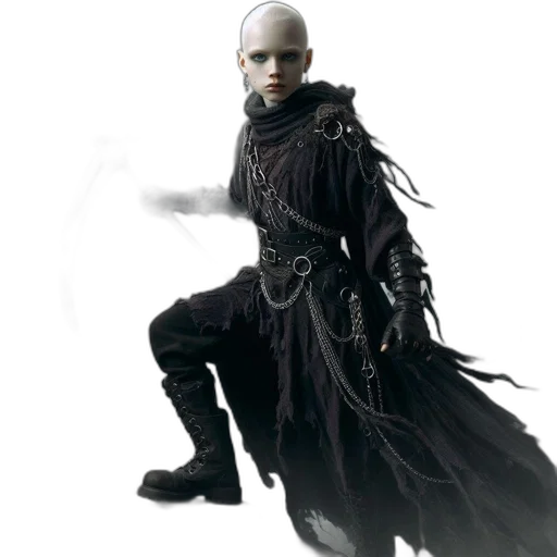 mask, staff, face, creature, concept art, fantasy art, photorealistic, 3d render transparent PNG cut-out