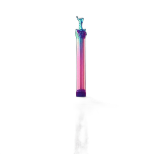 bottle, sword, weapon, staff, vaporwave, 3d render, concept art, pixel art transparent PNG cut-out