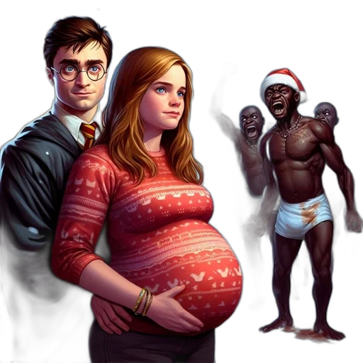 concept art, fantasy art, comic book art, photorealistic, dark, during, winter, pregnant transparent PNG cut-out