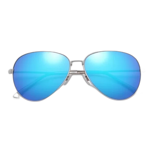 3d render, vaporwave, blue, pastel, pair, sunglasses, reflective, lenses transparent PNG cut-out