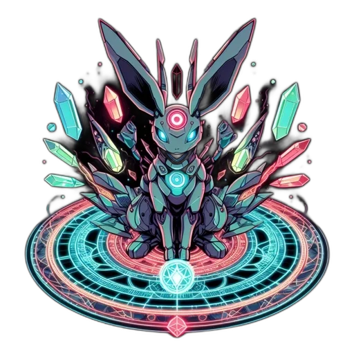 robot, staff, weapon, crown, concept art, pixel art, fantasy art, cyberpunk transparent PNG cut-out