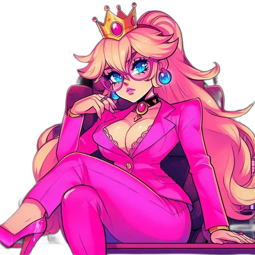 crown, staff, vaporwave, anime, pixel art, concept art, neon, colorful transparent PNG cut-out