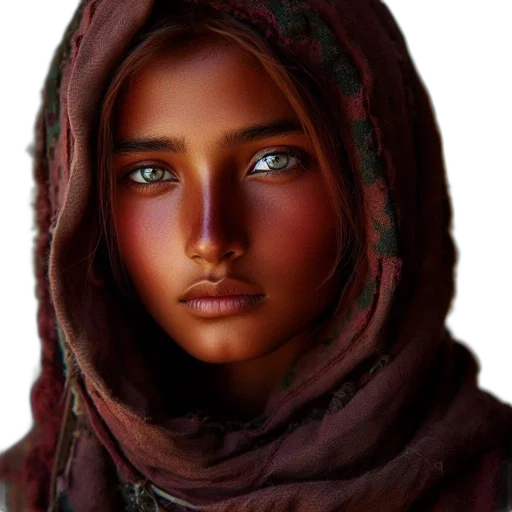 face, mask, jewelry, creature, photorealistic, fantasy art, oil painting, concept art transparent PNG cut-out