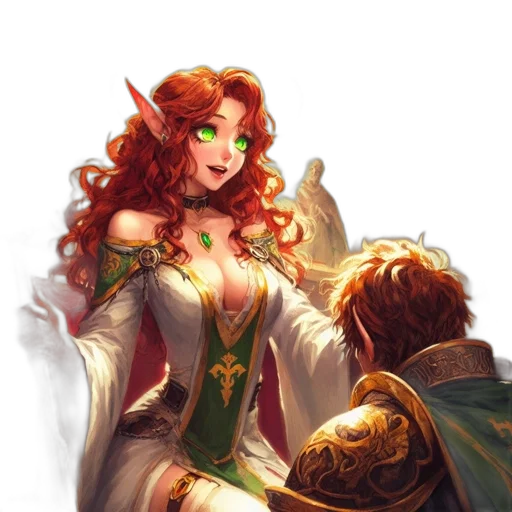 fantasy art, concept art, pixel art, comic book art, fire, green, golden, ethereal transparent PNG cut-out