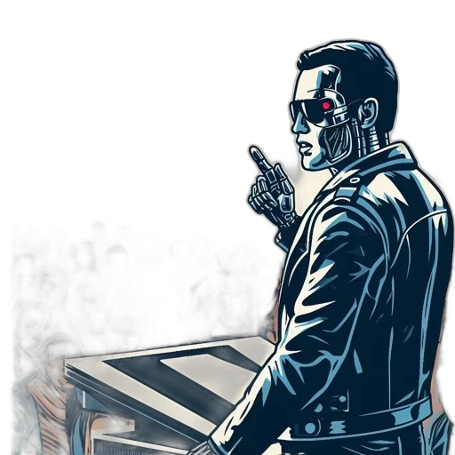 jacket, comic book art, concept art, cartoon, cyberpunk, illustrated, scene, shows transparent PNG cut-out