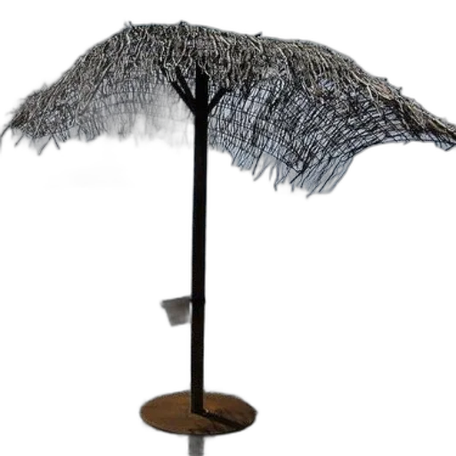 umbrella, hat, staff, furniture, 3d render, photorealistic, concept art, rain transparent PNG cut-out