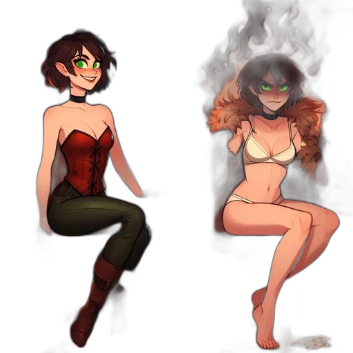 concept art, pixel art, fantasy art, comic book art, fire, dark, red, earth tones transparent PNG cut-out