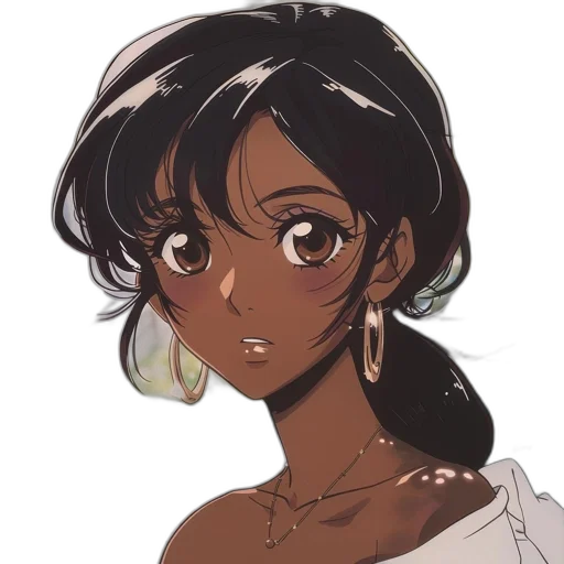 jewelry, face, crown, dress, anime, concept art, cartoon, watercolor transparent PNG cut-out