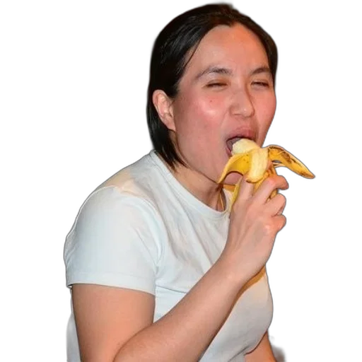 food, creature, animal, staff, photorealistic, woman, white, shirt transparent PNG cut-out